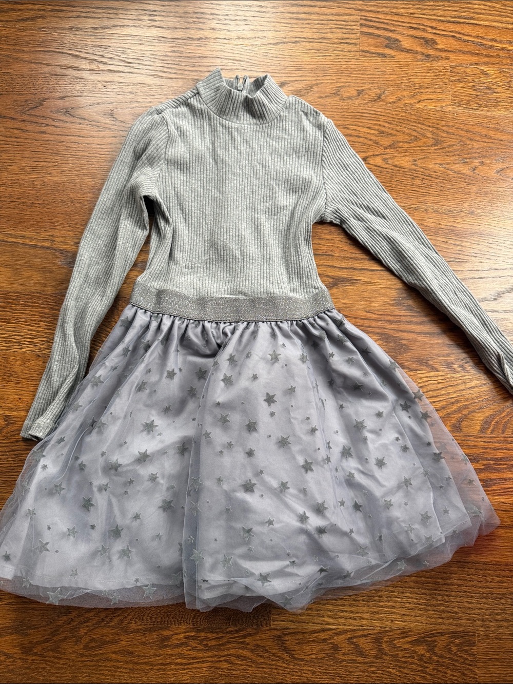 Mayoral Gray Star Tulle Dress